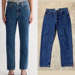 Everlane The 90's Cheeky Jean Women’s Size 26 Ankle Blue Button Fly High Rise